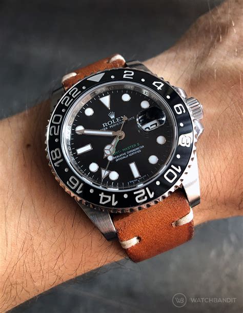 rolex gmt leather strap